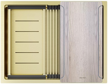 Фото товара: Paulmark NEXT-MULTI SINK 58 UNI, мойка, нержавеющая сталь, светлое золото