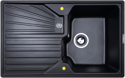 Детальное фото товара: Zigmund & Shtain KASKADE 800, мойка, черный базальт  