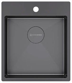 Фото товара: KUCHENSTERN WERK 45, мойка, нержавеющая сталь, вороненая сталь