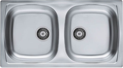 ALVEUS BASIC 160 NAT-90, мойка, нержавеющая сталь (в комплекте с сифоном 1130557)