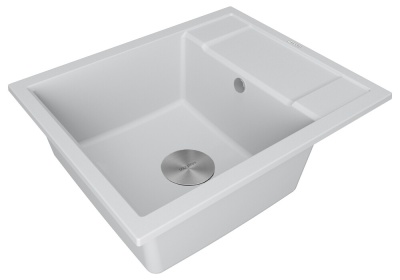 Paulmark FLUGEN 50-600, мойка, гранит, белый Детальное фото товара: Paulmark FLUGEN 50-600, мойка, гранит, белый