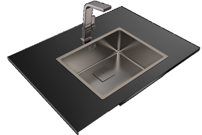 Детальное фото товара: Teka FLEXLINEA RS15 50.40 SQ, мойка, нержавеющая сталь, титан