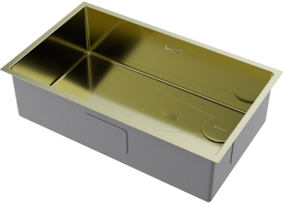 Детальное фото товара: Omoikiri Taki 74-U/IF-LG SIDE, мойка, нержавеющая сталь, светлое золото