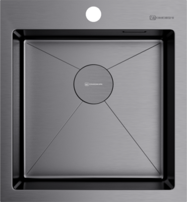 Детальное фото товара: Omoikiri Akisame 46-GM, мойка, нержавеющая сталь/вороненая сталь