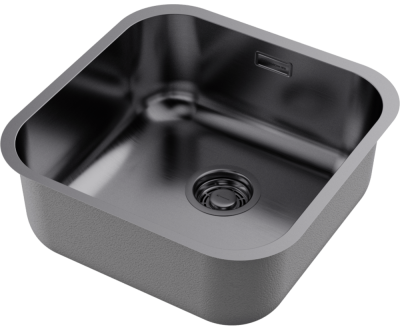 Детальное фото товара: Omoikiri Omi 44-U/IF-GM, мойка, нержавеющая сталь/вороненая сталь