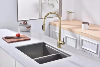 Paulmark Universal, смеситель, светлое золото Детальное фото товара: Paulmark Universal, смеситель, светлое золото