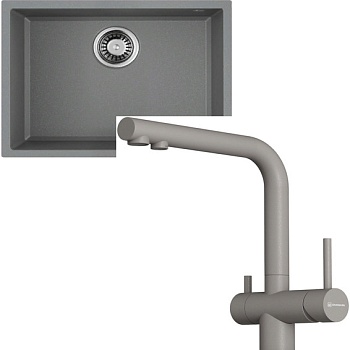 Фото товара: Omoikiri Tedori 54-U-GR + Nagano-P-GR leningrad grey
