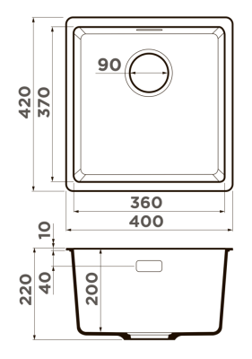 Omoikiri Kata 40-U-WH, мойка, гранит, белый Детальное фото товара: Omoikiri Kata 40-U-WH, мойка, гранит, белый