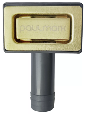 Paulmark PM22-LG, перелив прямоугольный с логотипом, светлое золото