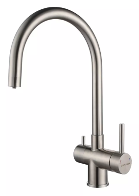 Paulmark HELLER, смеситель, брашированная сталь Детальное фото товара: Paulmark HELLER, смеситель, брашированная сталь