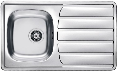 ALVEUS ZOOM 30 LEI-90, мойка, нержавеющая сталь лен (в комплекте с сифоном 1130550)