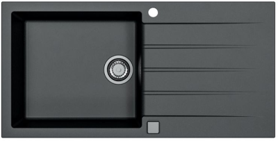 ALVEUS GRANITAL CADIT 50 CARBON - G91, мойка, гранит, черный (в комплекте с сифоном 1132823)