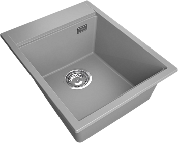 Фото товара: Rivelato TESORO TR-455-L grigio metallizz мойка, гранит, серый металлик