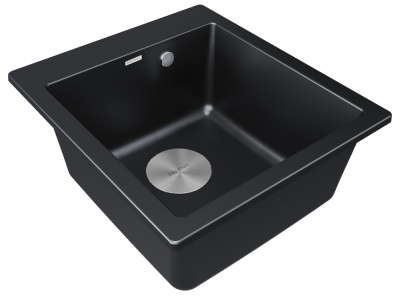 Детальное фото товара: Paulmark KANTE 45, мойка, гранит, черный металлик