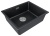 Детальное фото товара: Paulmark LUMI 55UNI, мойка, гранит, черный металлик