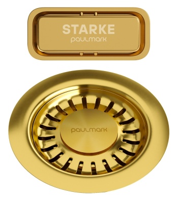 Детальное фото товара: Paulmark слив с овальным переливом, брашированное золото
