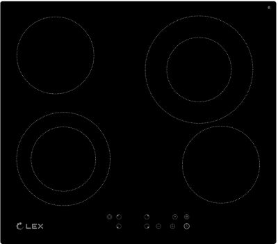 Детальное фото товара: LEX EVH 642-1 BL стеклокерамическая поверхность