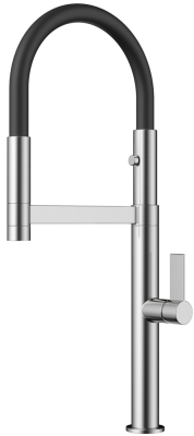 Детальное фото товара: Omoikiri Osaka BN-BL смеситель, нержавеющая сталь/черный