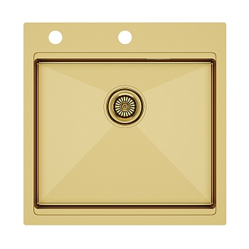 Фото товара: Paulmark KRONER-PRO 51, мойка, нержавеющая сталь, брашированное золото