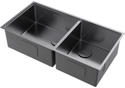 Детальное фото товара: Omoikiri Taki 85-2-LB-U/IF-IN Side, мойка, нержавеющая сталь