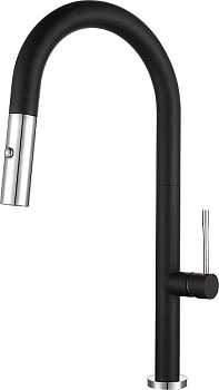 Фото товара: Rivelato ASTI 3972500 nero/cromo, смеситель, гранит, черный/хром