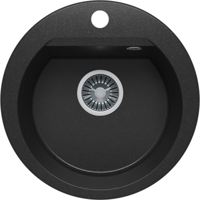 Polygran ATOL-460, мойка, мрамор, черный 16