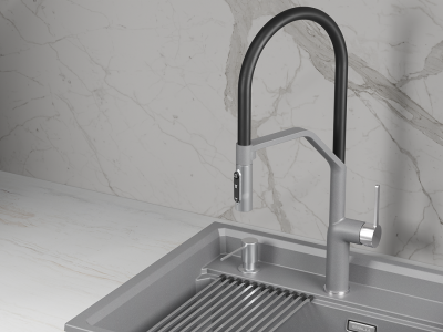 Детальное фото товара: GRANULA 9012 смеситель, гранит, алюминиум