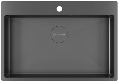 Фото товара: KUCHENSTERN WERK 80, мойка, нержавеющая сталь, вороненая сталь