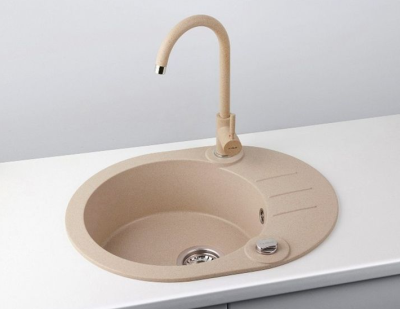 Детальное фото товара: ALVEUS ROLL 40 GRANITAL BEIGE-G55, мойка, гранит, бежевый (в комплекте с сифоном 1105246)