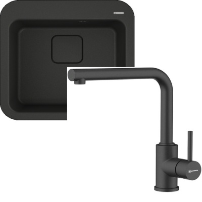 Детальное фото товара: Omoikiri Tasogare 51-BL + Nakagawa-P-BL черный