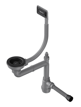 Фото товара: Omoikiri WK-1-UN-GB Арматура для одночашевых моек с универсальным прямоугольным переливом