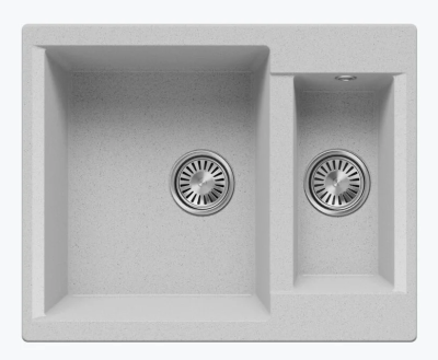 Polygran BRIG-620, мойка, мрамор, светло-серый 314