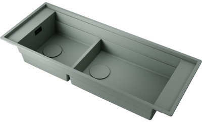 Детальное фото товара: Omoikiri Sintesi Pro 114-2-WG, мойка, керамика, wind green