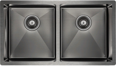 Детальное фото товара: Paulmark GERBERG 78/2 UNI, мойка, нержавеющая сталь, вороненая сталь