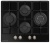 Детальное фото товара: MEFERI MGH604BK GLASS RETRO газовая поверхность