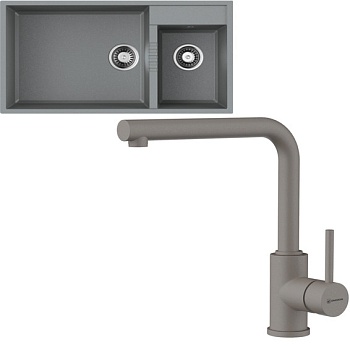 Фото товара: Omoikiri Tedori 85-2-U-GR + Nakagawa-P-GR leningrad grey