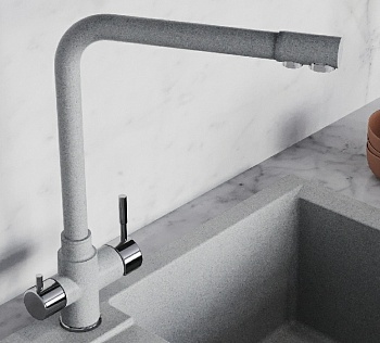 Фото товара: Polygran Вега, смеситель, серый №14