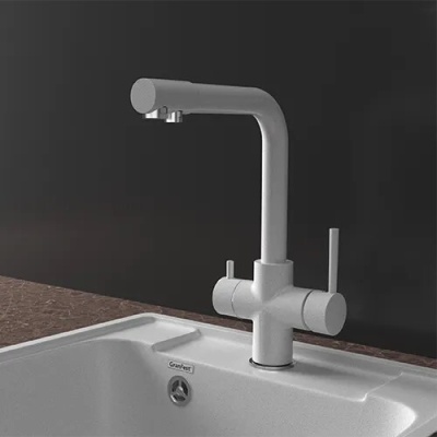 GranFest GF-Z-5423, смеситель, гранит, серый Детальное фото товара: GranFest GF-Z-5423, смеситель, гранит, серый