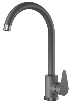 GranFest GF-Z-5412, смеситель, гранит, темно-серый