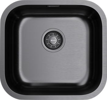 Фото товара: Omoikiri Omi 44-U/IF-GM, мойка, нержавеющая сталь/вороненая сталь