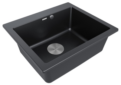 Детальное фото товара: Paulmark KANTE 60, мойка, гранит, черный металлик