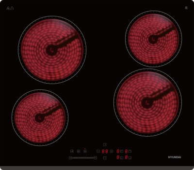 Детальное фото товара: Hyundai HHE 6451 BG стеклокерамическая поверхность