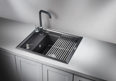 GRANULA 6004 мойка, гранит, черный Детальное фото товара: GRANULA 6004 мойка, гранит, черный