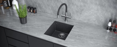 Детальное фото товара: KUCHENSTERN SUB 45, мойка, гранит, черный