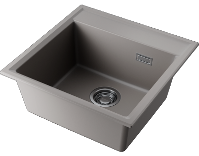 Детальное фото товара: Omoikiri Daisen 51-GR, мойка, гранит, leningrad grey