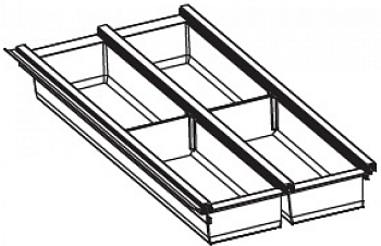 Фото товара: Ninka Cuisio Aqua 300, Legrabox Blum, лоток для столовых приборов, черный