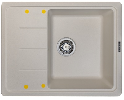 Ecoshtein RECHTECK 620, мойка, гранит, латте