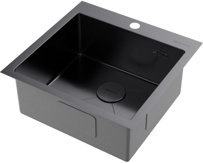 Детальное фото товара: Omoikiri Akisame 51-GM, мойка, нержавеющая сталь/вороненая сталь