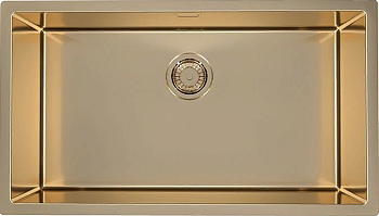 Фото товара: ALVEUS QUADRIX MONARCH 60 BRONZE, мойка, нерж. сталь, бронза (в комплекте с выпуском без сифона)