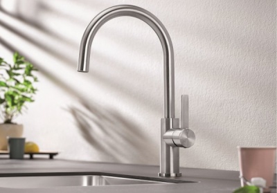 Детальное фото товара: Blanco Candor, смеситель, нержавеющая сталь матовая